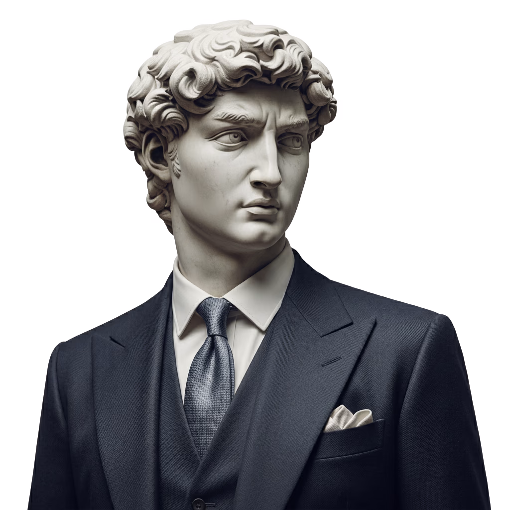 David in a suit